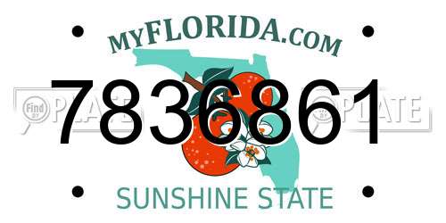 7836861 Florida License Plate