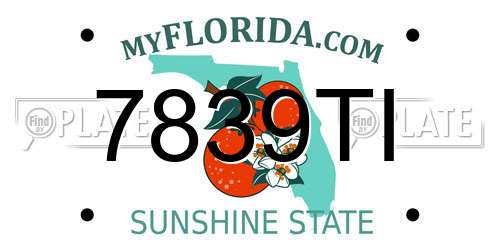 7839TI Florida License Plate