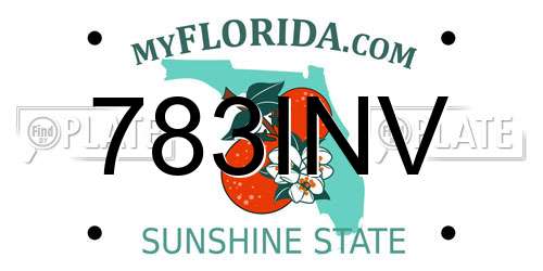 783INV Florida License Plate