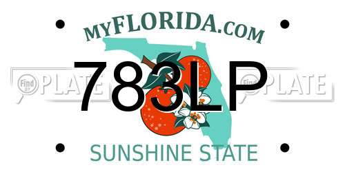 783LP Florida License Plate