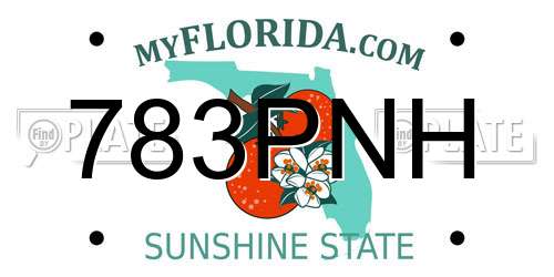 783PNH Florida License Plate