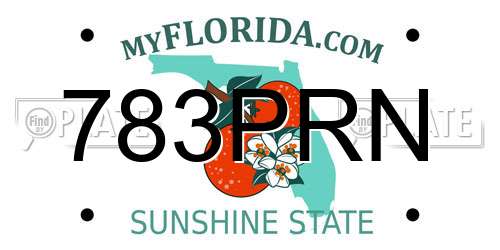 783PRN Florida License Plate