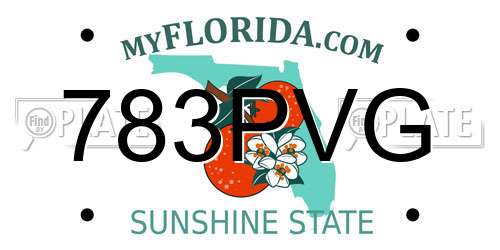 783PVG Florida License Plate