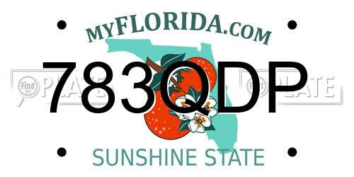 783QDP Florida License Plate