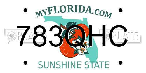 783QHC Florida License Plate