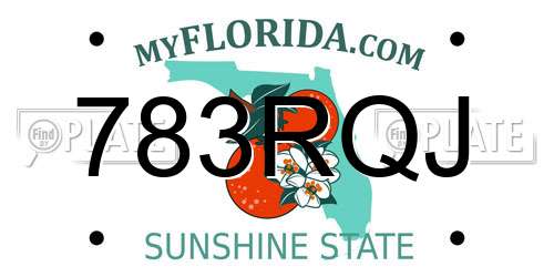 783RQJ Florida License Plate