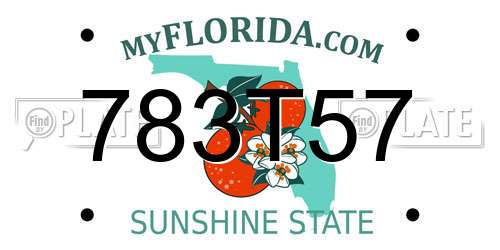 783T57 Florida License Plate