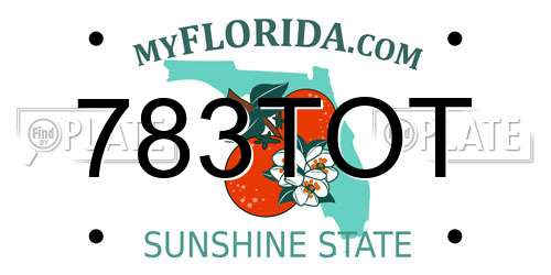 783TOT Florida License Plate