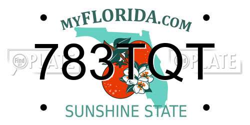 783TQT Florida License Plate