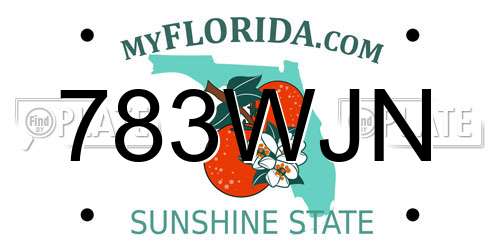 783WJN Florida License Plate