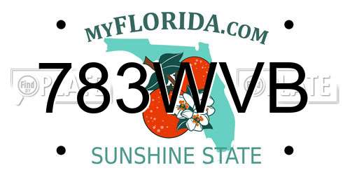 783WVB Florida License Plate