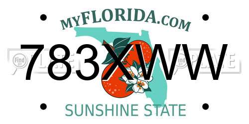 783XWW Florida License Plate