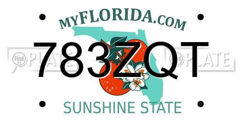 783ZQT Florida License Plate