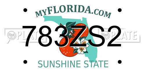 783ZS2 Florida License Plate