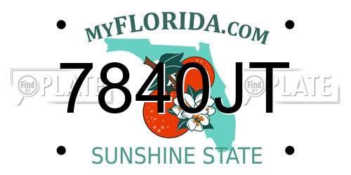 7840JT Florida License Plate