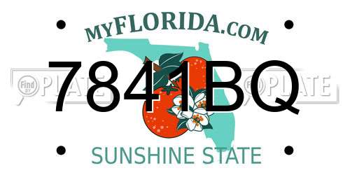 7841BQ Florida License Plate