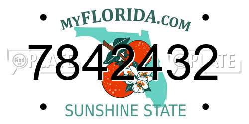 7842432 Florida License Plate