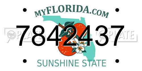 7842437 Florida License Plate