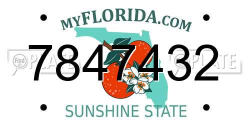 7847432 Florida License Plate
