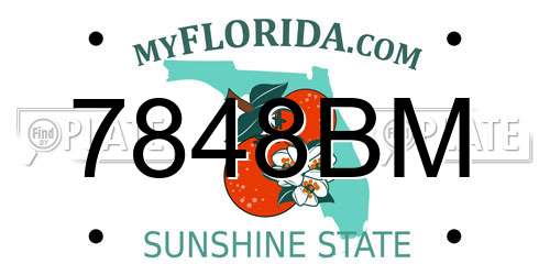 7848BM Florida License Plate