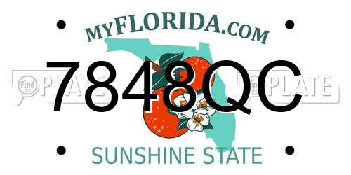7848QC Florida License Plate