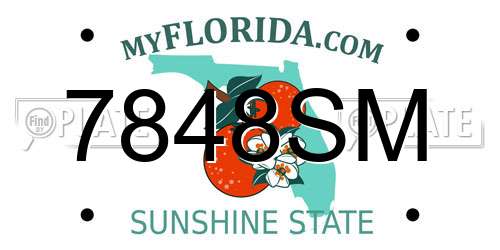 7848SM Florida License Plate
