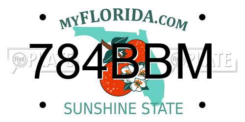 784BBM Florida License Plate
