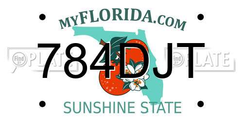 784DJT Florida License Plate
