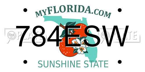 784ESW Florida License Plate