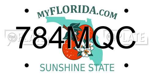 784MQC Florida License Plate