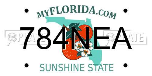 784NEA Florida License Plate