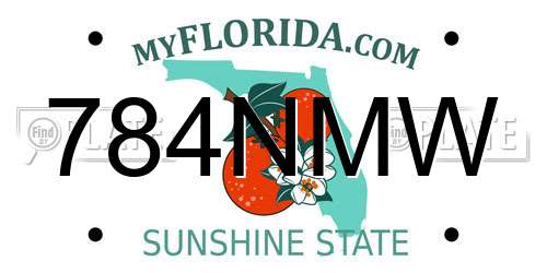 784NMW Florida License Plate