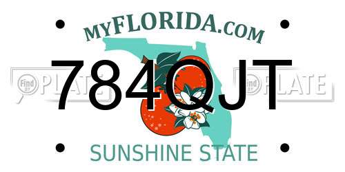 784QJT Florida License Plate