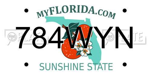 784WYN Florida License Plate