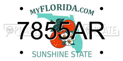 7855AR Florida License Plate