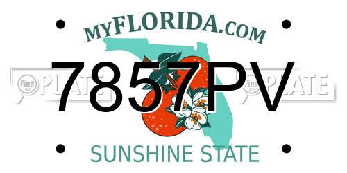 7857PV Florida License Plate