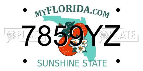 7859YZ Florida License Plate