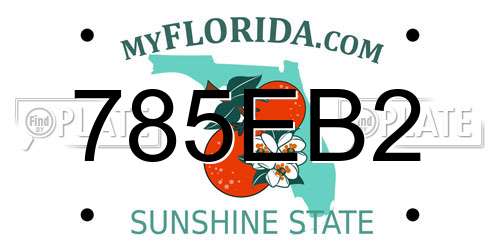 785EB2 Florida License Plate
