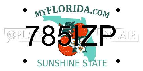 785IZP Florida License Plate