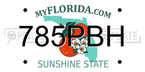 785PBH Florida License Plate
