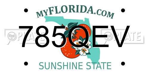 785QEV Florida License Plate