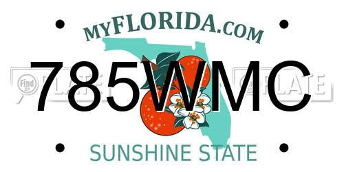 785WMC Florida License Plate