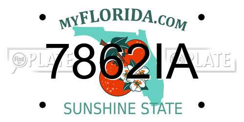 7862IA Florida License Plate
