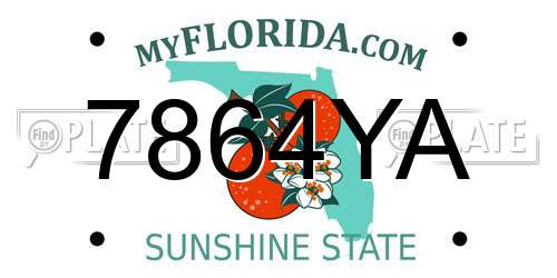 7864YA Florida License Plate