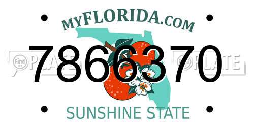 7866370 Florida License Plate