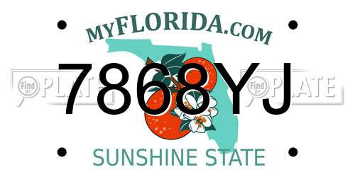 7868YJ Florida License Plate