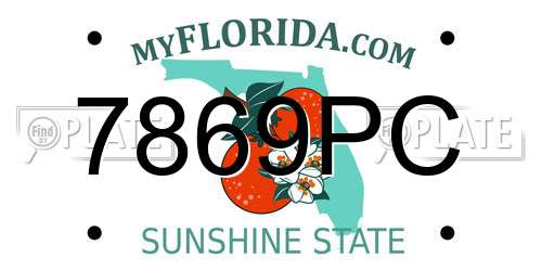 7869PC Florida License Plate