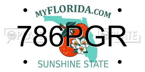 786PGR Florida License Plate