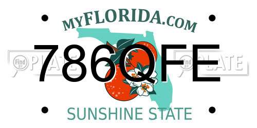 786QFE Florida License Plate