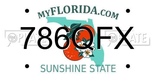 786QFX Florida License Plate